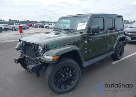 2022 Jeep Wrangler 4Xe Unlimited Sahara 4X4 z USA, uszkodzony, nr VIN 1C4JJXP68NW156912